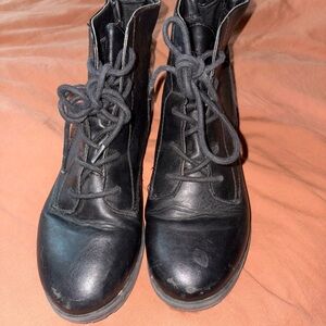 Black Leather Women's Boots
